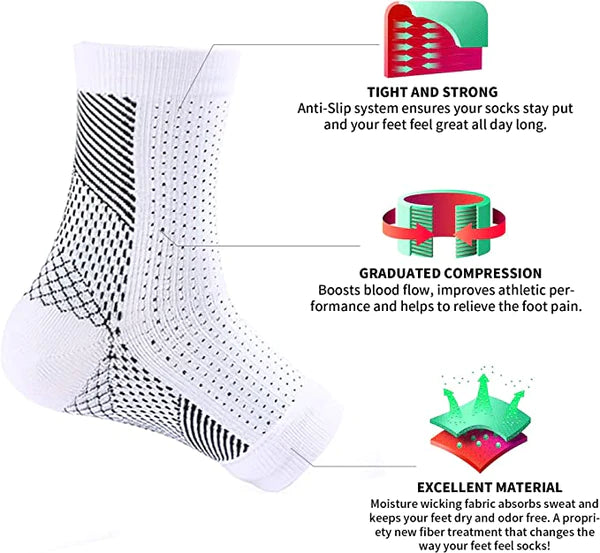 (BUY 1 GET 1 FREE) Orthopedic Neural Compression Socks for Foot Pain, Swelling Relief