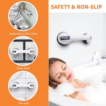 Bathroom Grab Bar Handle With Suction Cup For Safety (Support)