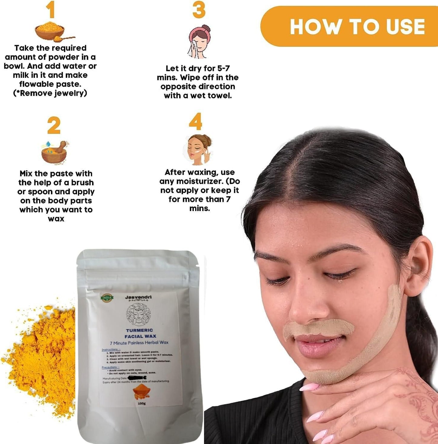 Radiant Glow - Turmeric Facial Wax Powder