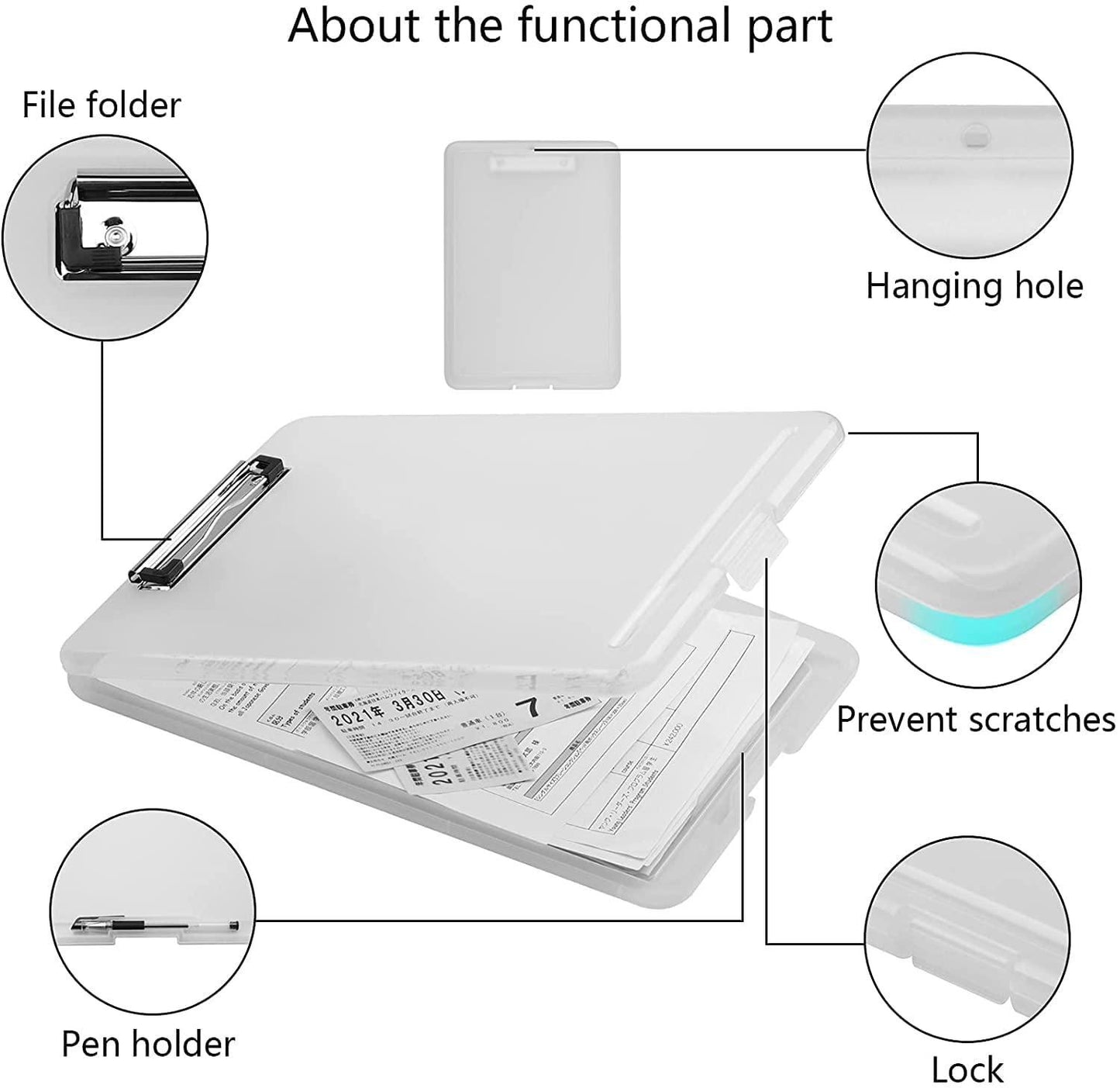 OrganizePro™ Clipboard with Storage - Durable Plastic for Office & School Use