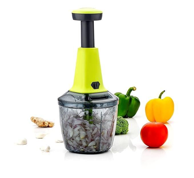 Hand Press Vegetable Chopper - 1100ml Capacity