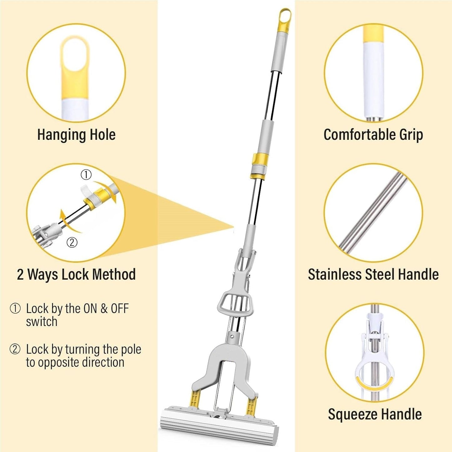 Squeezing Sponge Mop