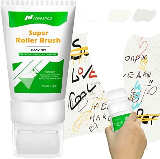 Wall Paint Repair Paste with Roller - White Color