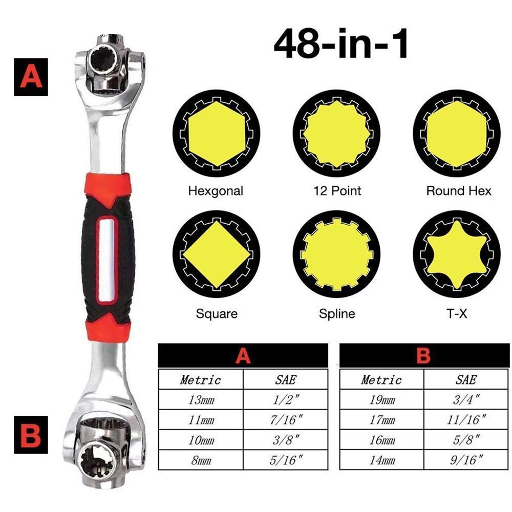 Steel Tiger Universal Wrench Swivel Head Multi Tool Socket