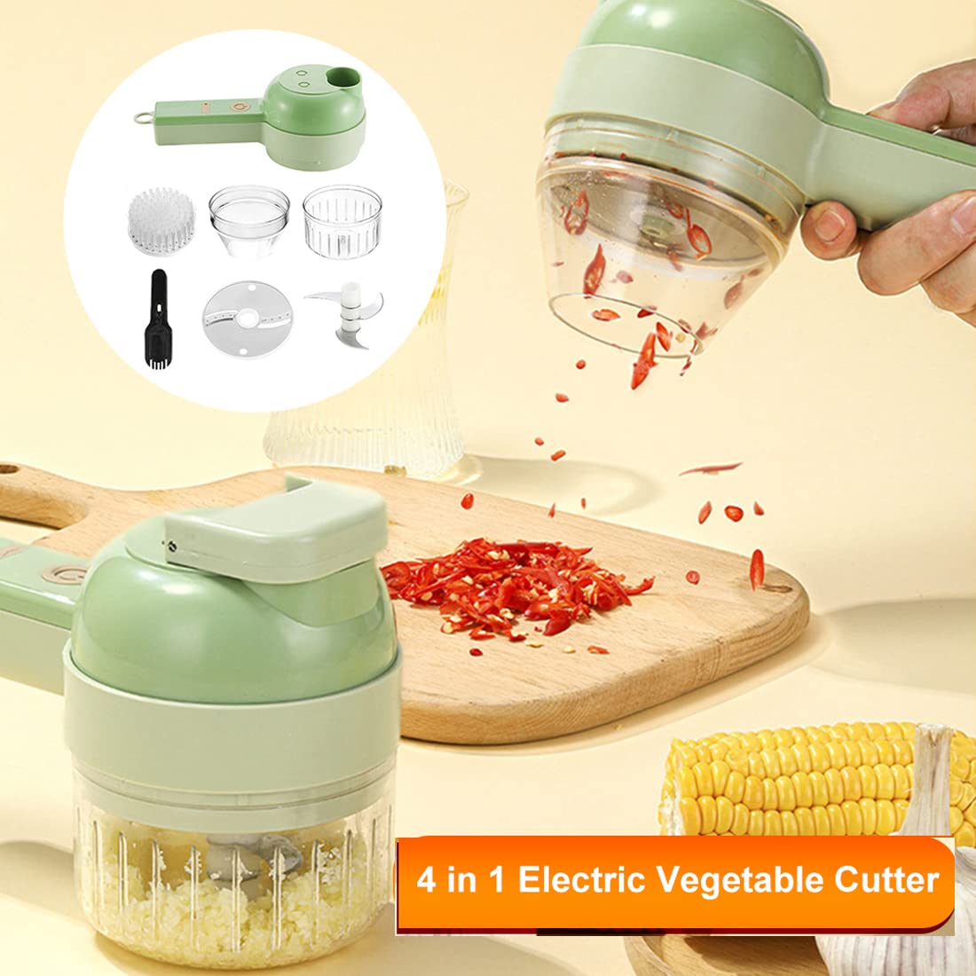 4 in 1 Portable Electric Vegetable Cutter