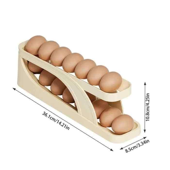 Automatically Rolling Egg Holder Container