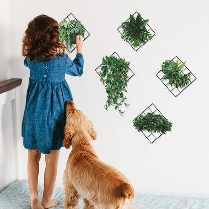 3D Wall Stickers - Plants (Pack Of 5)