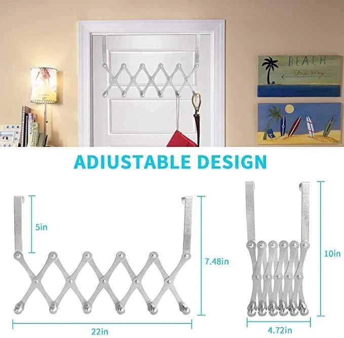 Expandable Over The Door Hook Hanger