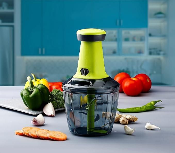 Hand Press Vegetable Chopper - 1100ml Capacity