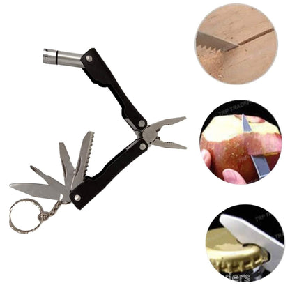 9 in 1 Multi Functional Hand Piler Tool Keychain