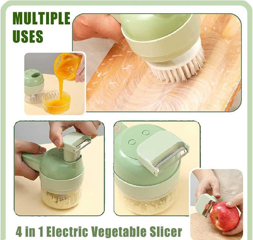 4 in 1 Portable Electric Vegetable Cutter Set