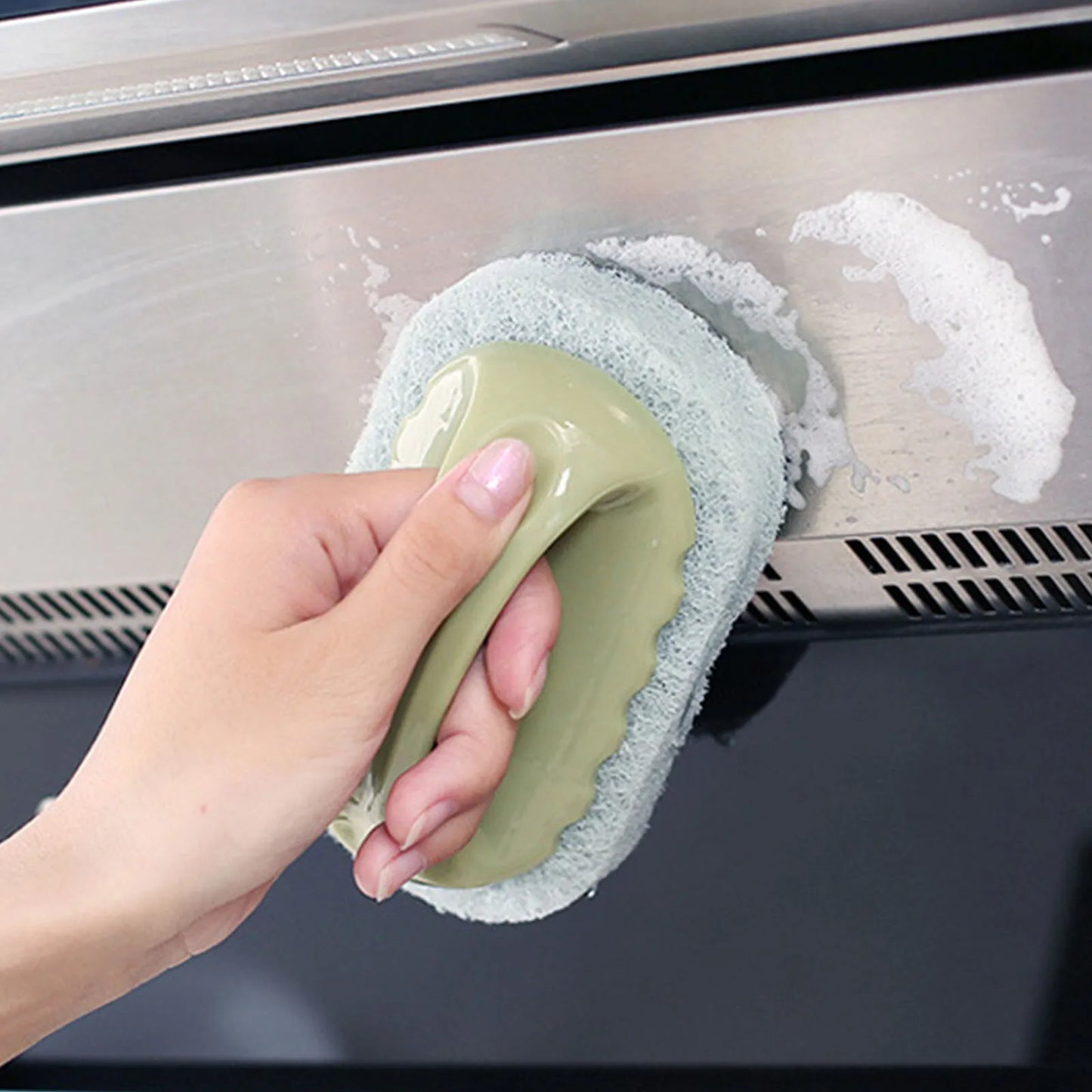 High Grade Cleaning / Scrubbing Sponge With Plastic Handle