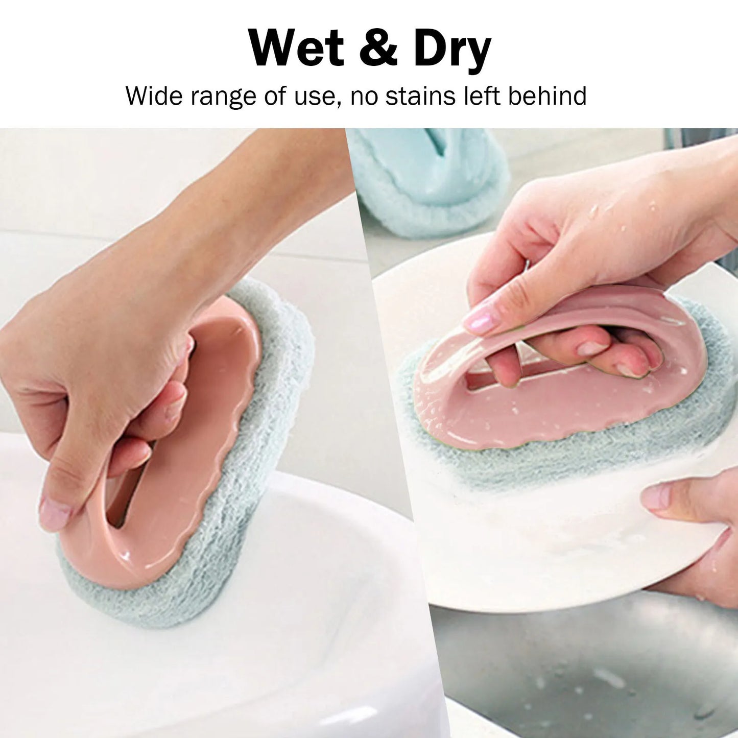 High Grade Cleaning / Scrubbing Sponge With Plastic Handle